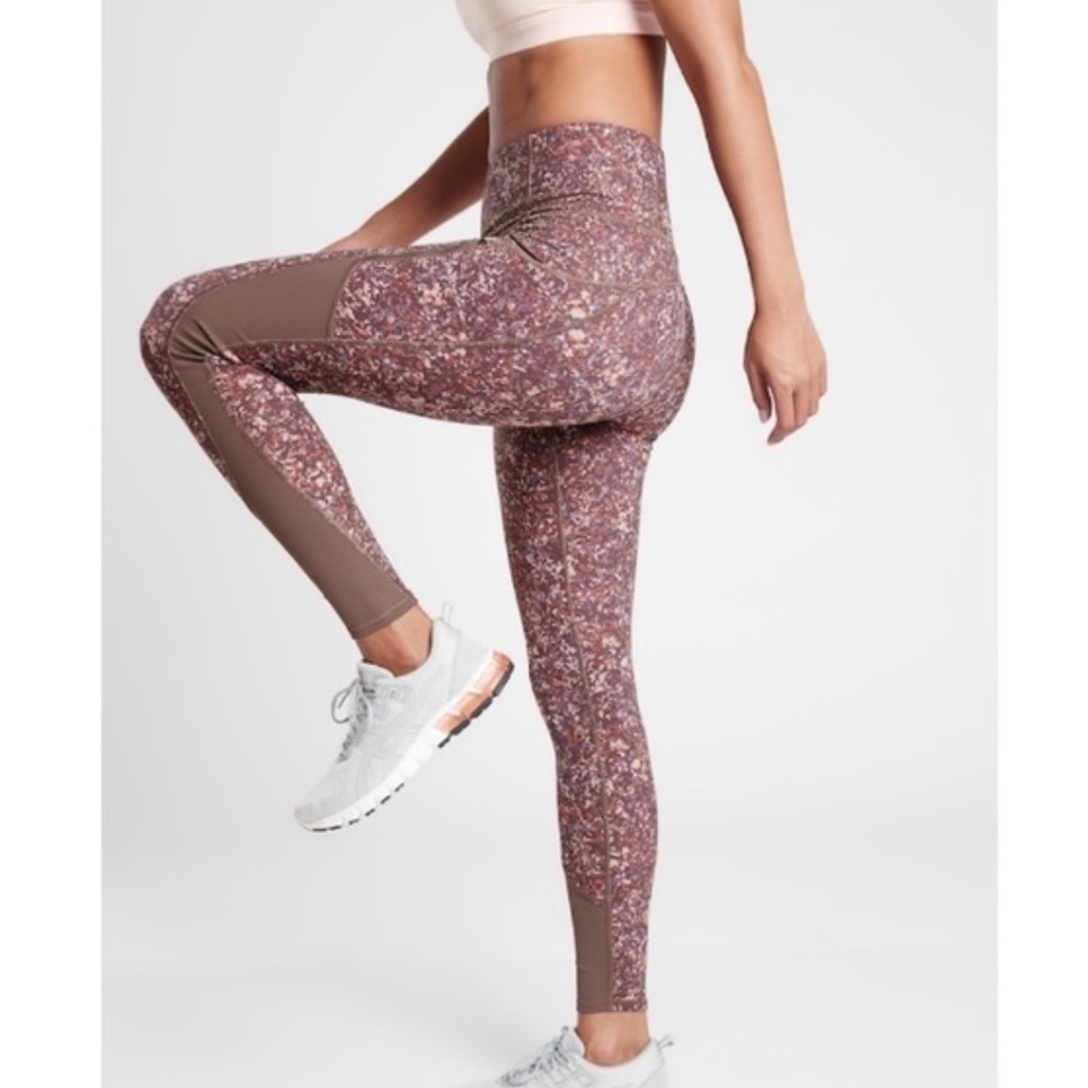 Athleta Rainier Printed Mesh Tight Legging